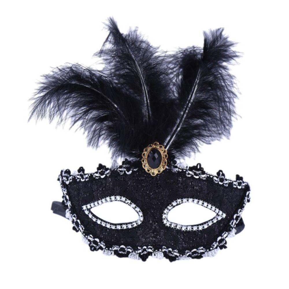 1Pcs Peacock Feathers Party Mask Lace Masquerade Mask New Half Face Mask For Adult Child