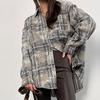 Винтажная мода клетчатые блузки женские осенние длинные рукава классические хлопковые рубашки повседневные карманные уличные топы больших размеров