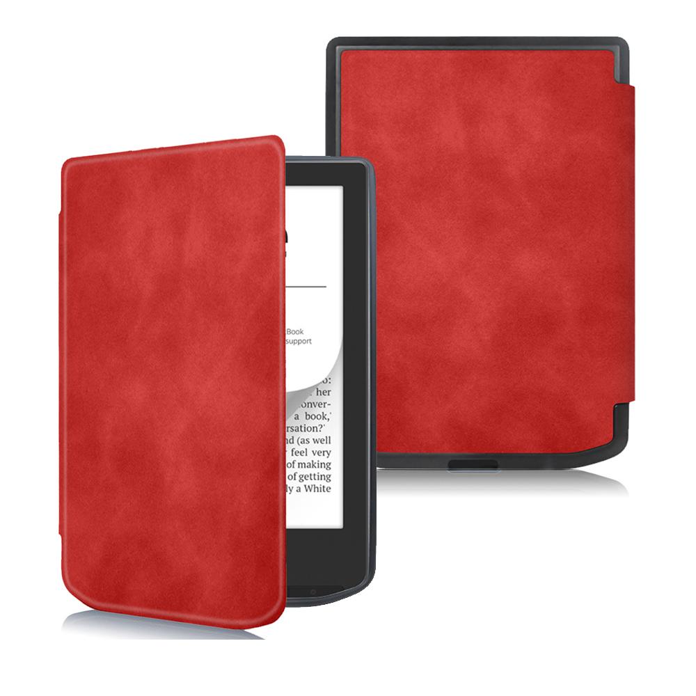 Тонкий чехол-книжка для нового Pocketbook 629 Verse / Pocketbook 634 Verse Pro - Обложка из ПУ-кожи с функцией Авто Сон/Пробуждение