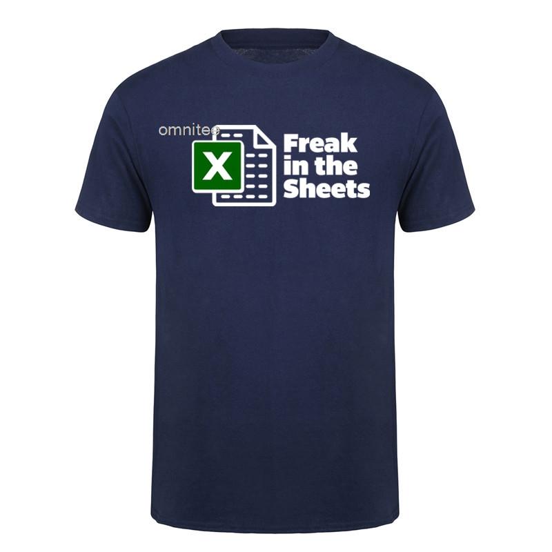 Freak in The Sheets TShirt Funny Accountant Spreadsheet TShirt Summer New Cotton Casual Accounting Tshirt HJ044