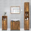 VidaXL Bathroom Cabinet Smoked Oak 30x30x183.5 Cm Engineered Wood 815519