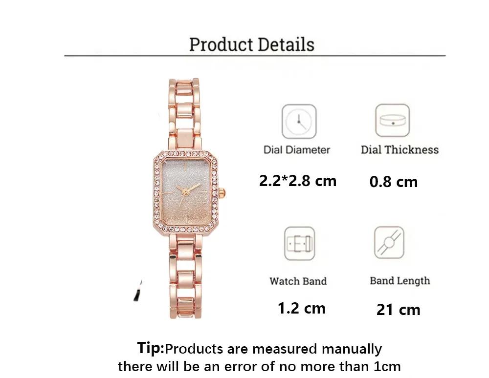 Роскошные женские брендовые часы Модные платья Квадратные Кристальные Минималистичный дизайн Женские Кварцевые часы Нержавеющая сталь Скелетон Часы