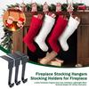 1/5Pcs Christmas Fireplace Hook Easy Installation Lightweight Metal Stocking Hangers DIY Holiday Decoration