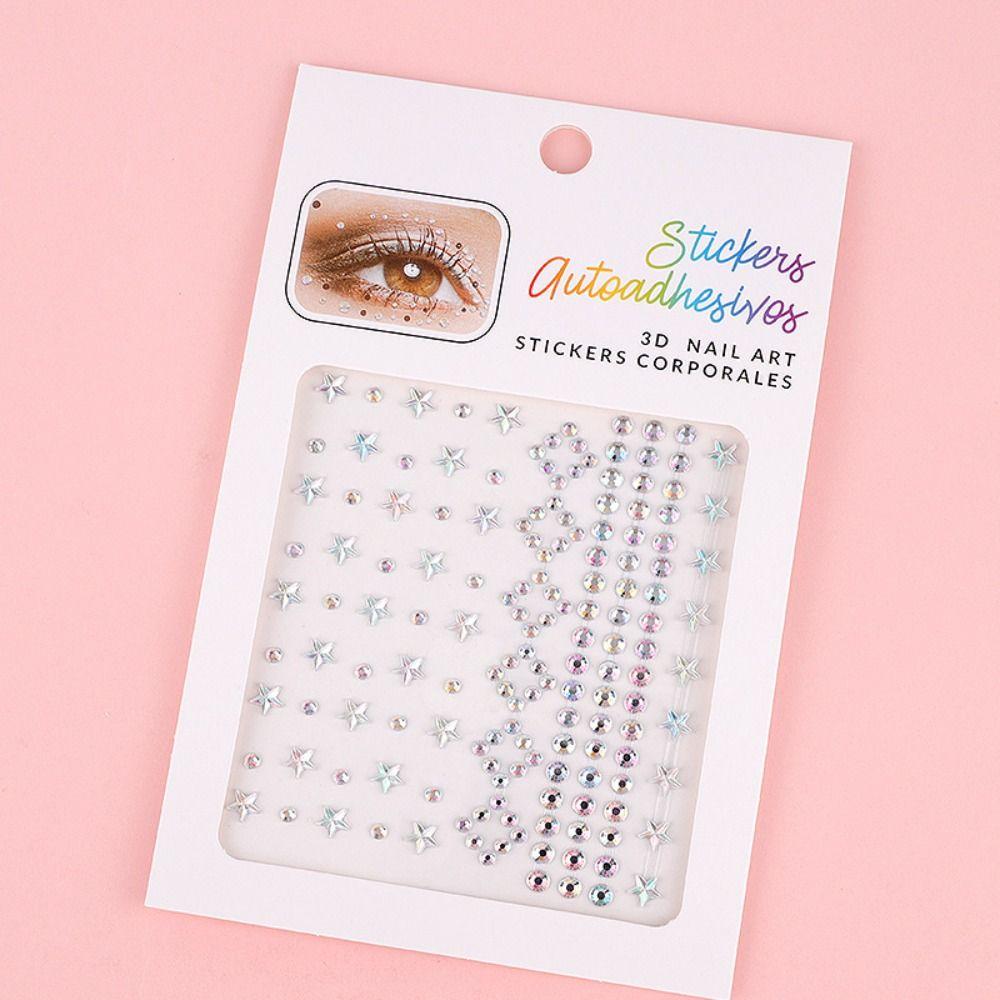 Кристальная радуга, драгоценные камни для лица, ювелирная наклейка с бриллиантами, сценическое украшение, 3D украшение для нейл-арта