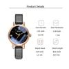 Women's Fashion Watch 3-Piece Set Rose Gold Case Leather Strap Retro Fresh Multi-Style Quartz Watch Daily All-Match