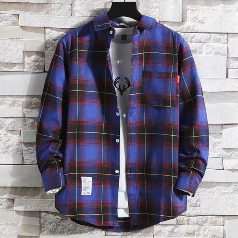 Модная подростковая рубашка, мужская весенняя блузка с длинным рукавом, повседневные рубашки для мужчин, топы