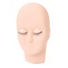 Lash Mannequin Head Makeup Eyelash Extension Practice Doll Head with 3 Pairs Removable Eyelids Double Layer Lashes
