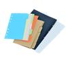 5 Pcs Tabbed Paper A5/A6 Notebook Scrapbook Index Tabs Planner Divider Pages With 6 Holes Back To School Back To School