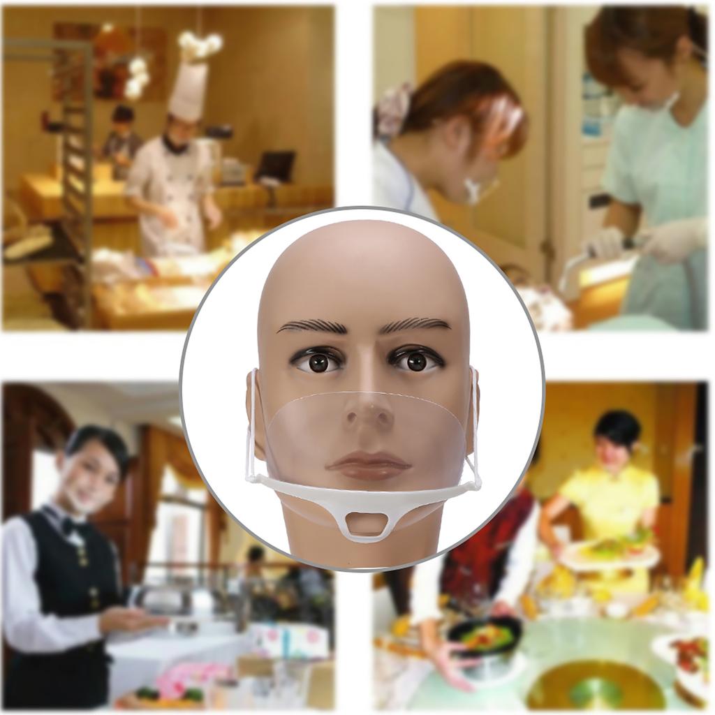 10 шт. Умная постоянная защита от запотевания Прозрачная пластиковая маска Удобный многоразовый респиратор