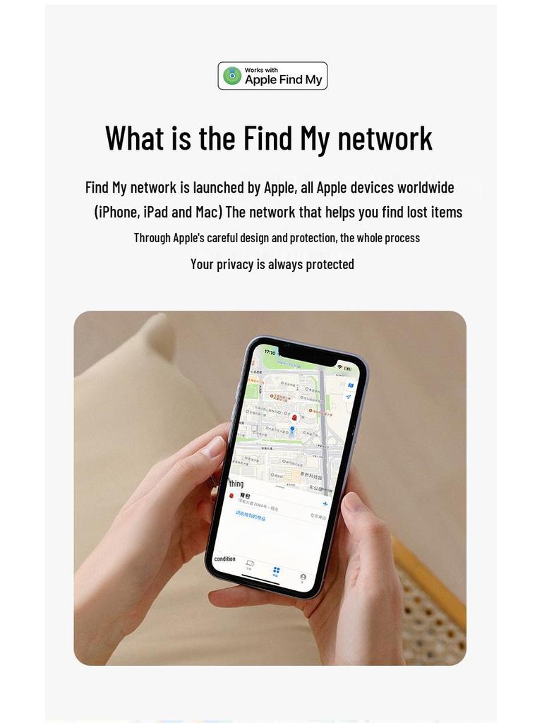 iOS AirTag Locator: Anti-Lost Device for Keys, Bicycle, Car & Elderly.