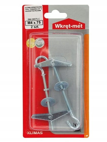 Spring Anchors with Semi-Threaded Hook G-K Steel