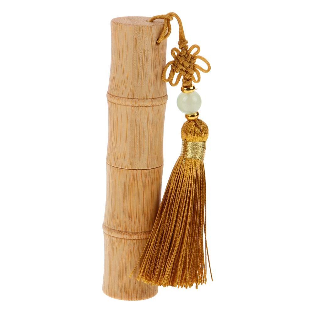 5/10ml Lip Balm Tubes Steel Roller Ball Lipstick Tube Refillable Bamboo Roll-on Bottle Travel