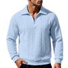 Loose-fit, Heavyweight Jacquard-patterned Men’s Autumn Polo Sweatshirt with A Lapel and A Simple, Casual Design