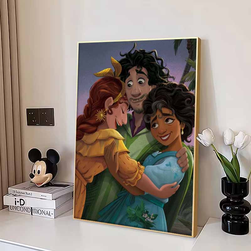 Disney Алмазная живописьТеплая сцена с Бруно и его братьями и сестрами из мультфильма «Полный дом волшебства» Мозаика Алмазная вышивка Крестиком Сделай сам Подарок Домашний декор