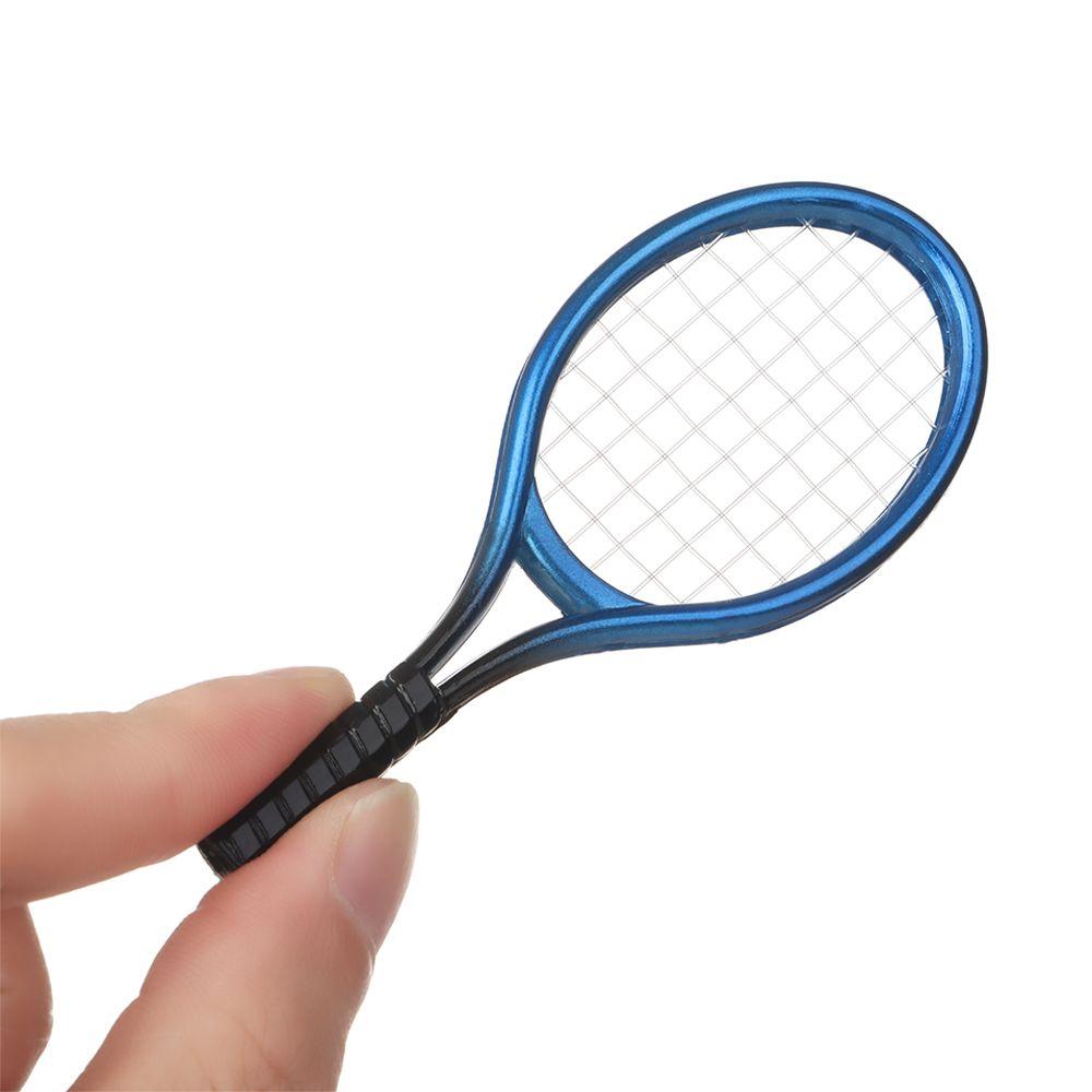Accessory Miniature Tennis Racket Mini Tennis Racket&Ball Sport Tennis Model Doll House Tennis