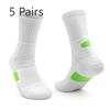 5 пар мужских утолщенных махровых носков Elite средней длины с высоким верхом для бега на открытом воздухе