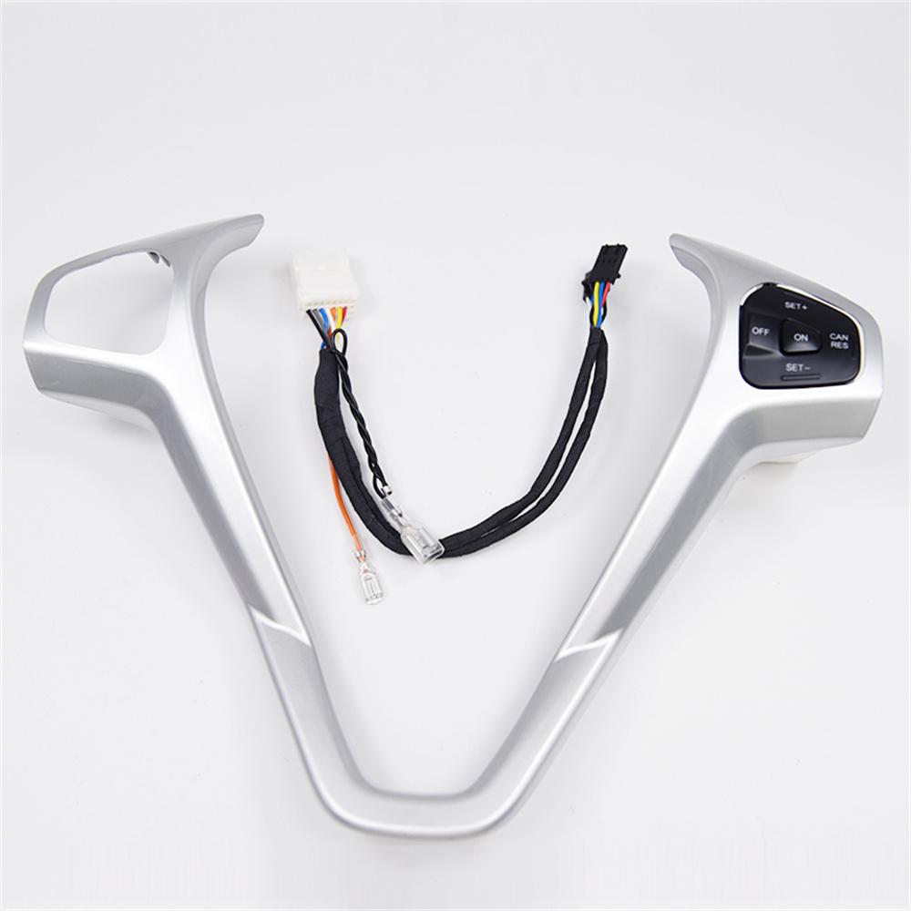 Blue Steering Wheel Frame Panel Cover Decorative+Right Cruise Button For Ford