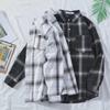 Мужская клетчатая рубашка с длинным рукавом в гонконгском стиле: Корейская осенняя мода, модная повседневная куртка