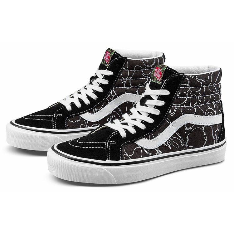 BAPE x Vans Sk8-Hi 38 DX Lined Camo Унисекс Кроссовки Черные VN0A38GF7BG