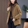 Spring Quilted Hooded Jacket Women's Mid-length Fashion Middle-aged Mother Rhombic Casual Thin Cotton Jacket