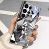 Монохромный Хрустальный Осколок Посеребренный Чехол Для Телефона Для Samsung A31 A51 A71 A12 A22 A32 A42 A52 A06 A16 A17 A37 A57