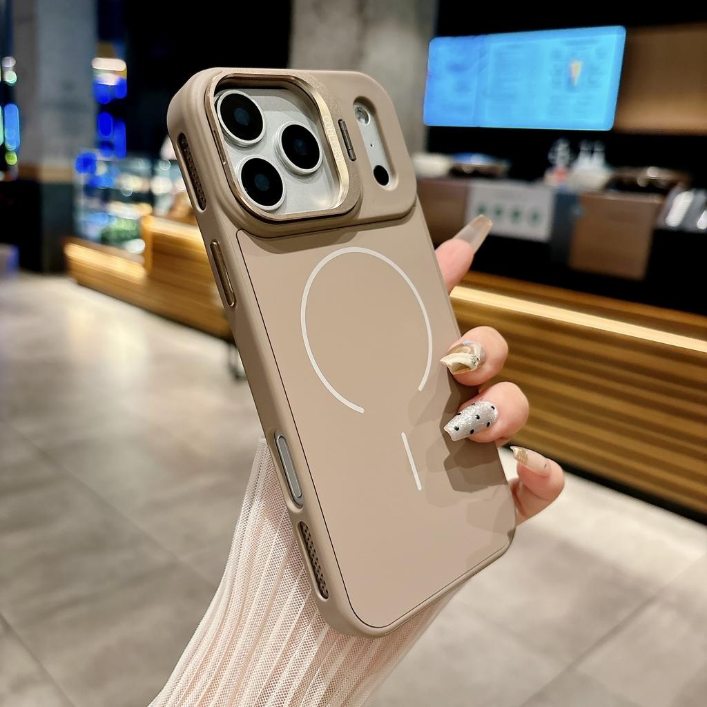 Apple 17promax наклейка матовая магнитный чехол для мобильного телефона iPhone16 держатель для линз 15 больших отверстий 14 защитный чехол