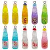 Подвески Ramune в мини-бутылочках: Самодельный кулон из смолы для ожерелья, брелока или сережек.
