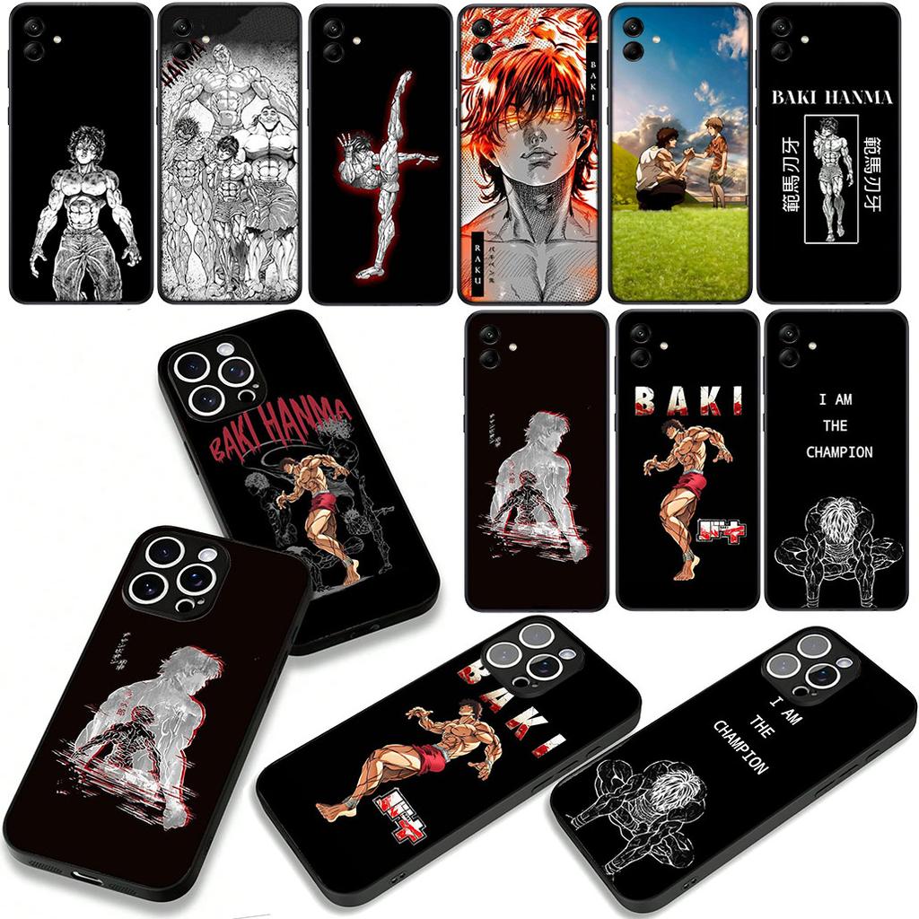 Baki Cartoon Hanma Phone Cover Case for Samsung Galaxy S25 S23 S22 S24 FE Ultra Plus A56 A05 A06 A15 A16 A57 S7 Edge Casing