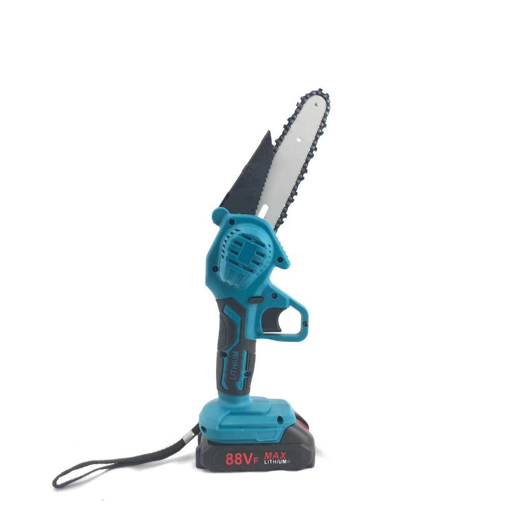 6 Inch Electric Saw Mini Rechargeable Electric Chain Saw Household Small Hand-held Logging Tree Saw Hand-held Garden Flowers