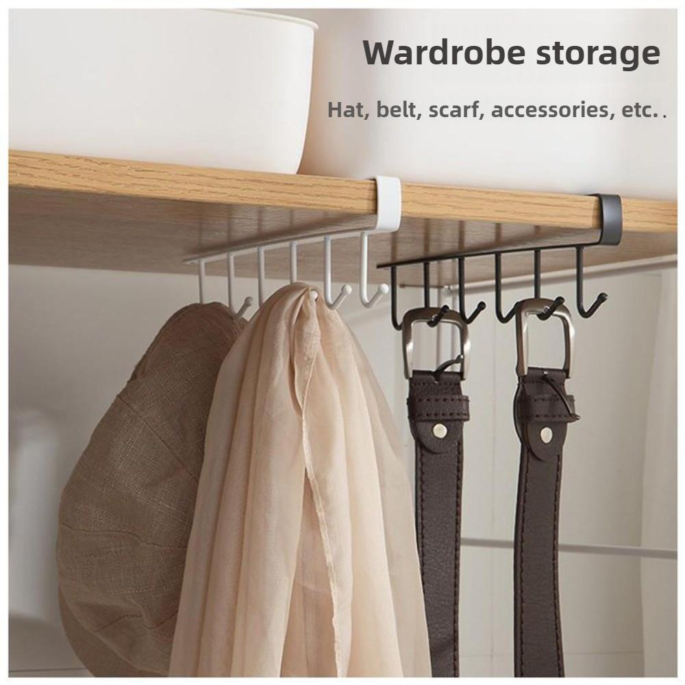 1 шт. шкаф из кованого железа с 6 крючками, без гвоздей и алмазов, простая установка, многосценовое хранение, аккуратное хранение