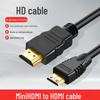 1-Meter Mini HDMI To HDMI HD Cable for Tablets, Computers, and Projectors
