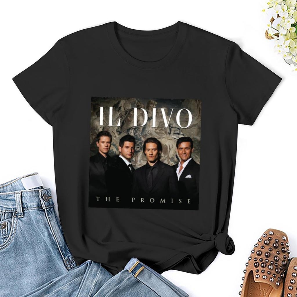Футболка Il Divo The Promise, симпатичная одежда, футболка с принтом животных для девочек, футболки для женщин, свободный крой