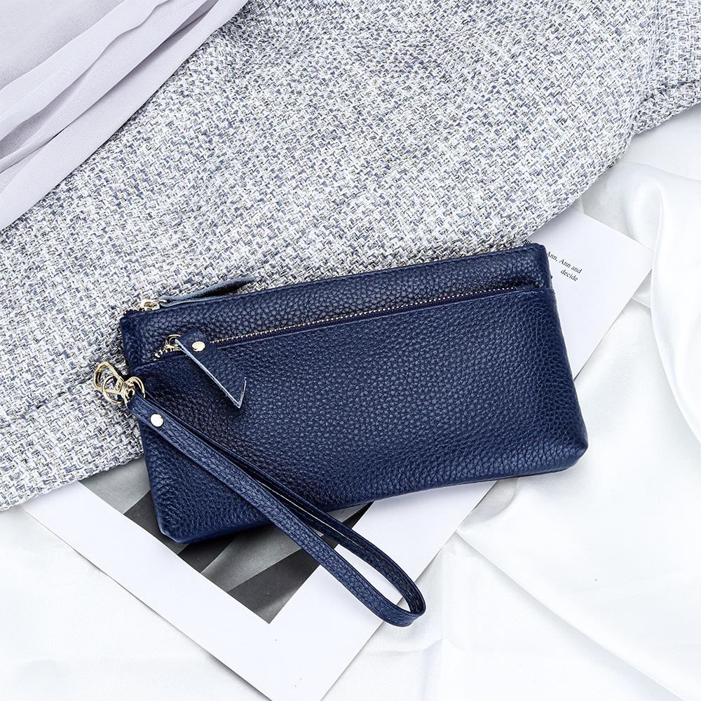 Женский кошелек-клатч из коровьей кожи большой вместимости с отделением для телефона