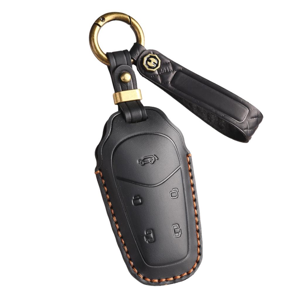 Handmade Genuine Leather Key Cover for Lantu Dreamer: Retro Design with Buckle