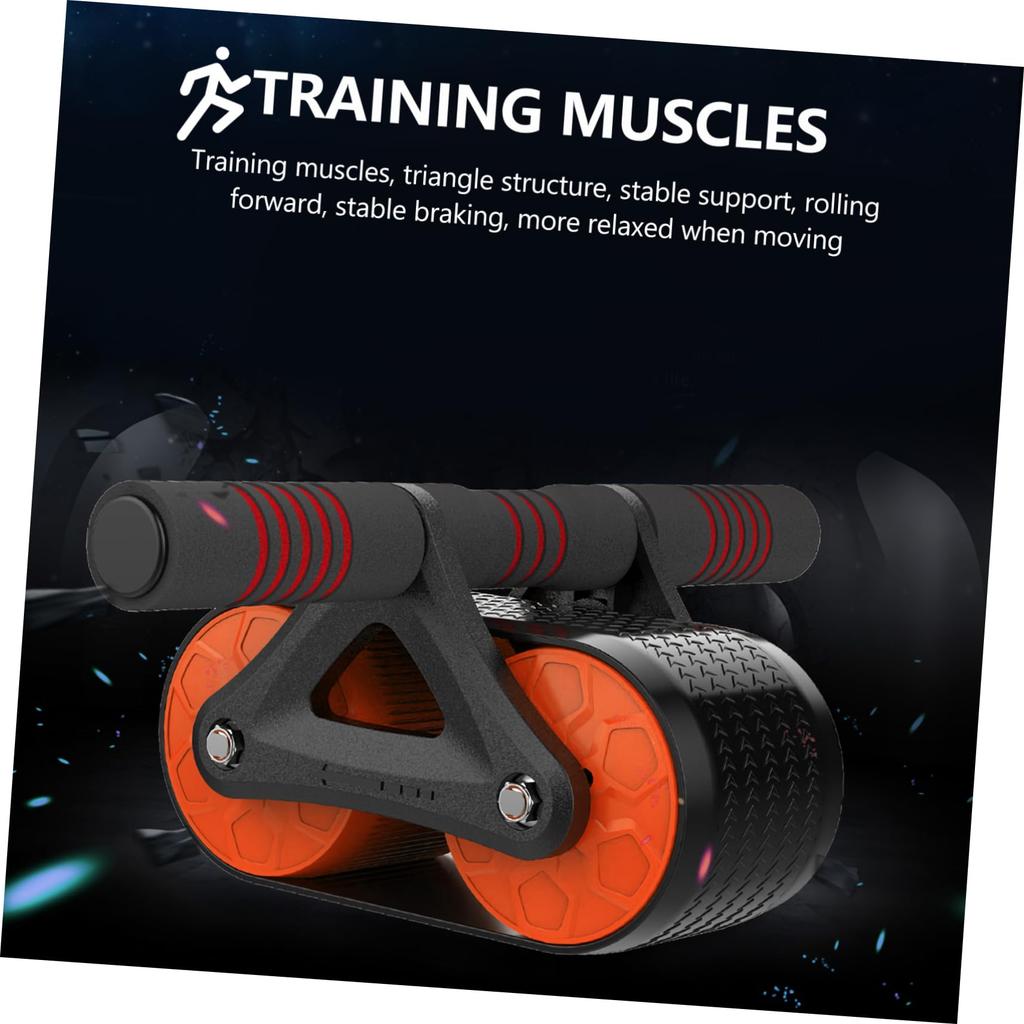 Automatic Rebound Abdominal Wheel, Double Round Ab Roller Wheel Exercise Equipment, Domestic Abdominal Exerciser, Beginners and