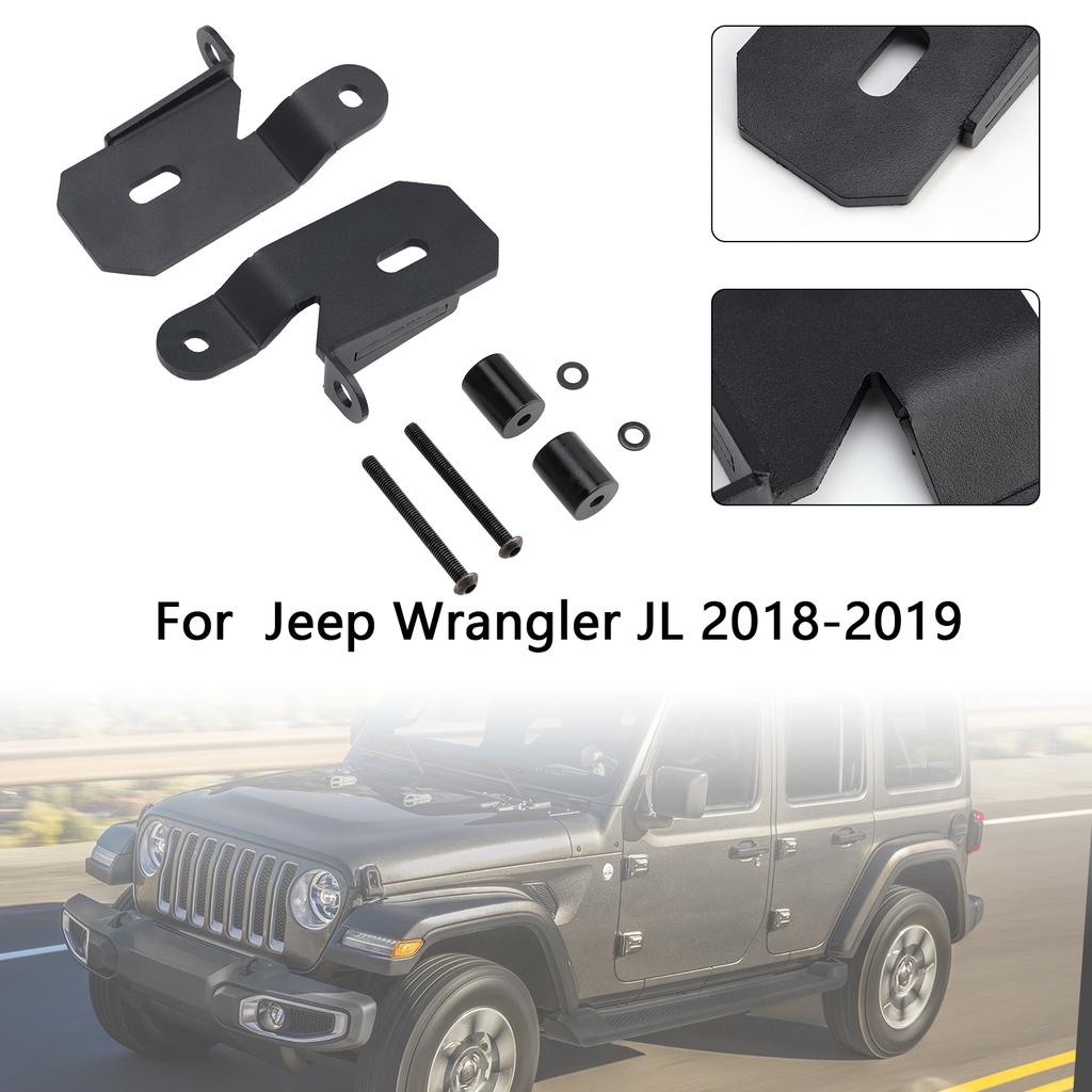 7318 A-Pillar Black Light Mount Brackets For Jeep Wrangler JL 2018-2019