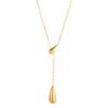 Y-shaped Water Drop Tassel Necklace Titanium Steel Collarbone Chain Metal Necklace  Jewelry Gifts