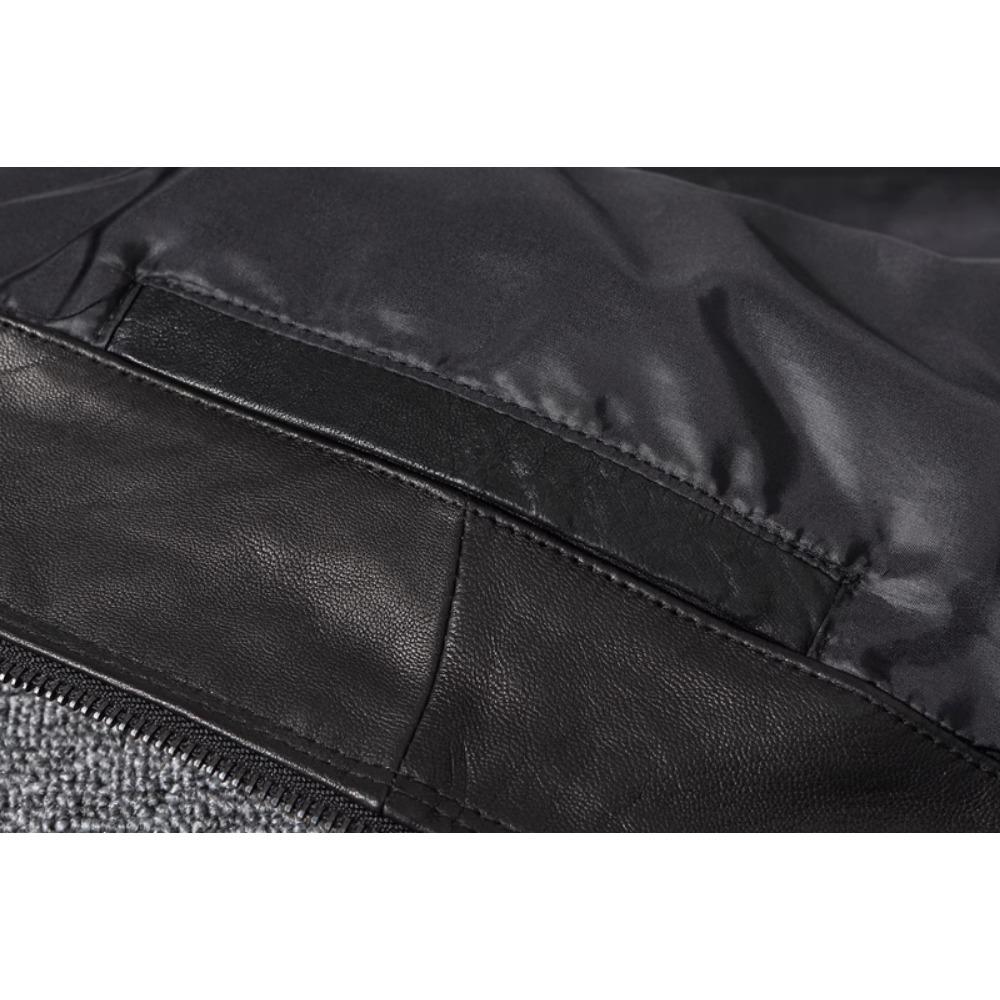 Одежда из натуральной кожи Мужская овчина Мотоциклетная куртка Тонкая сетчатая куртка весна-осень Чистая кожа Пальто с воротником-стойкой