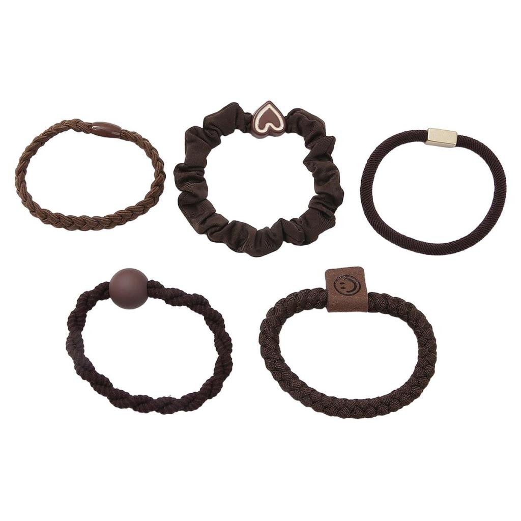 5cm 5pcs/bag New High Elasticity Rubber Band Fabric Hair Loop for Girls Hair Ornament