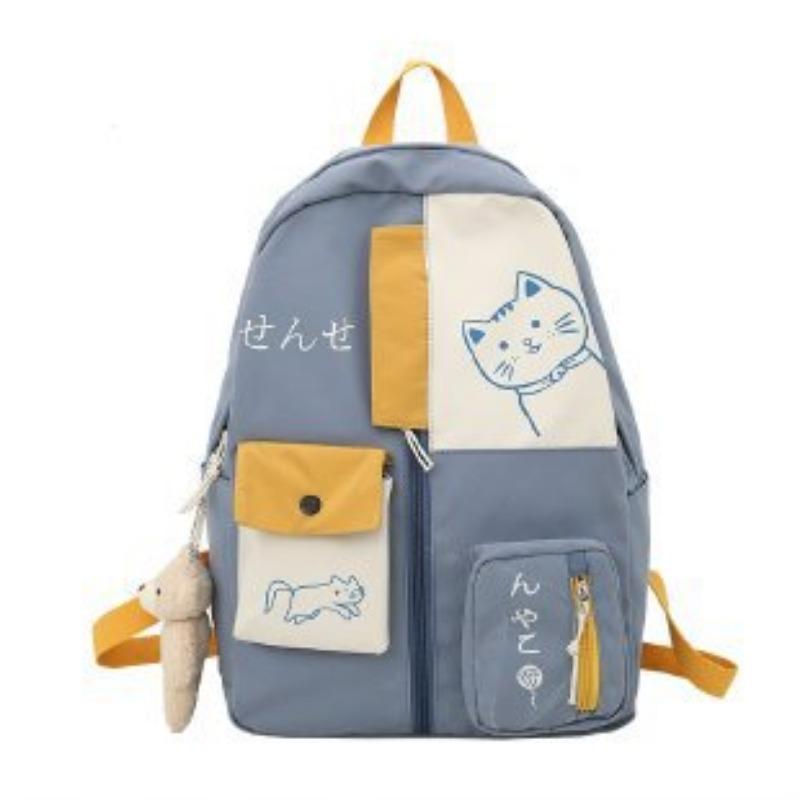 Школьный рюкзак для студентки, рюкзак Харадзюку, модный новый рюкзак для путешествий с куклой для ученицы средней школы