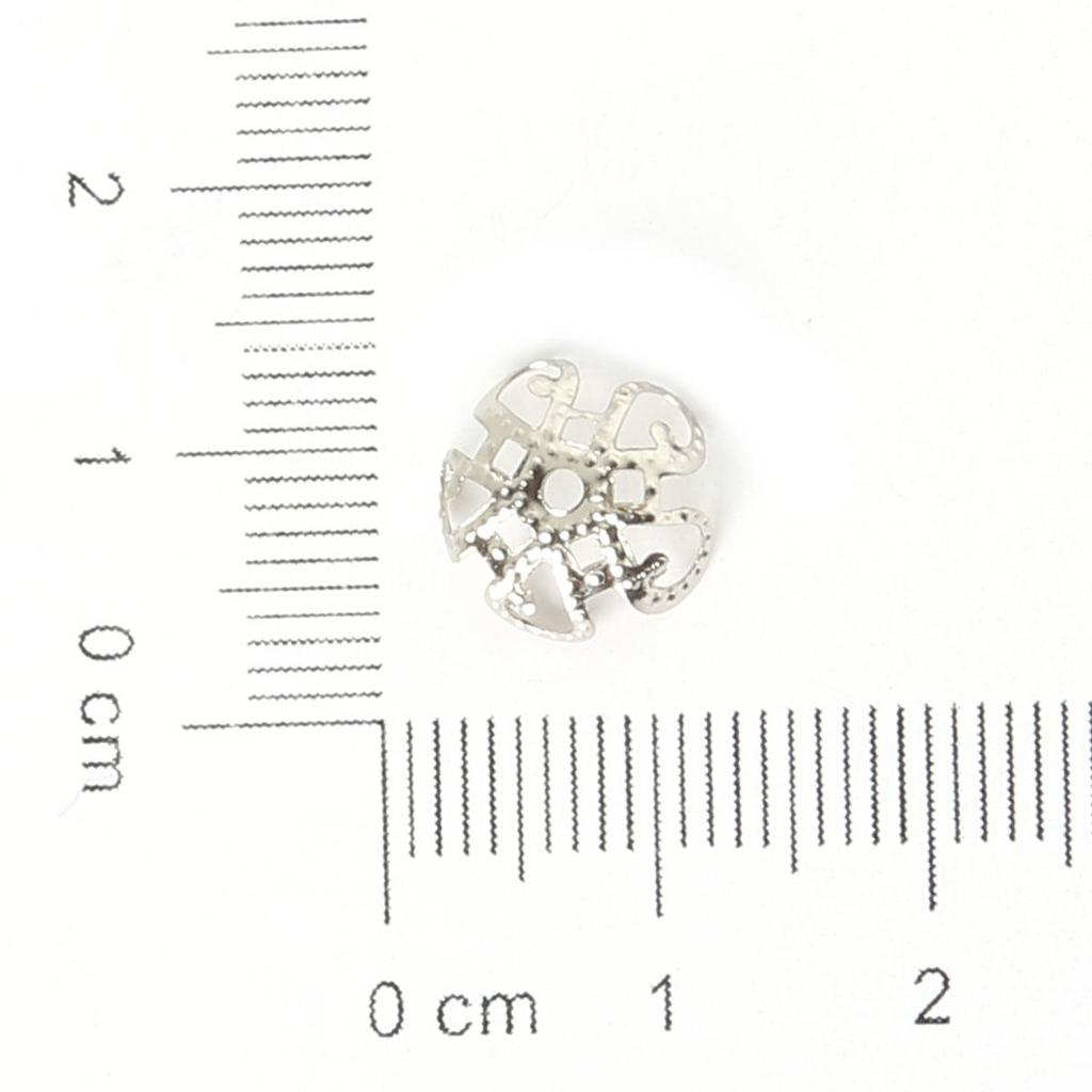 Mix Color Metal Flower Petal End Spacer Hallow Beads Caps Charms Bead Cups For Jewelry Necklace Making Supplie