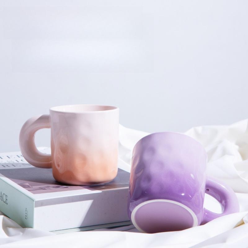 1PC Explosions Gradient Mug Lovers High-value Cream Ins Wind Ceramic Cups with Gift Cups Wholesale Coffee Mug