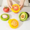 2Pcs Fruit Storage Box with Lid Creative Fruit Crisper Box Food-Grade Silicone Storage Box