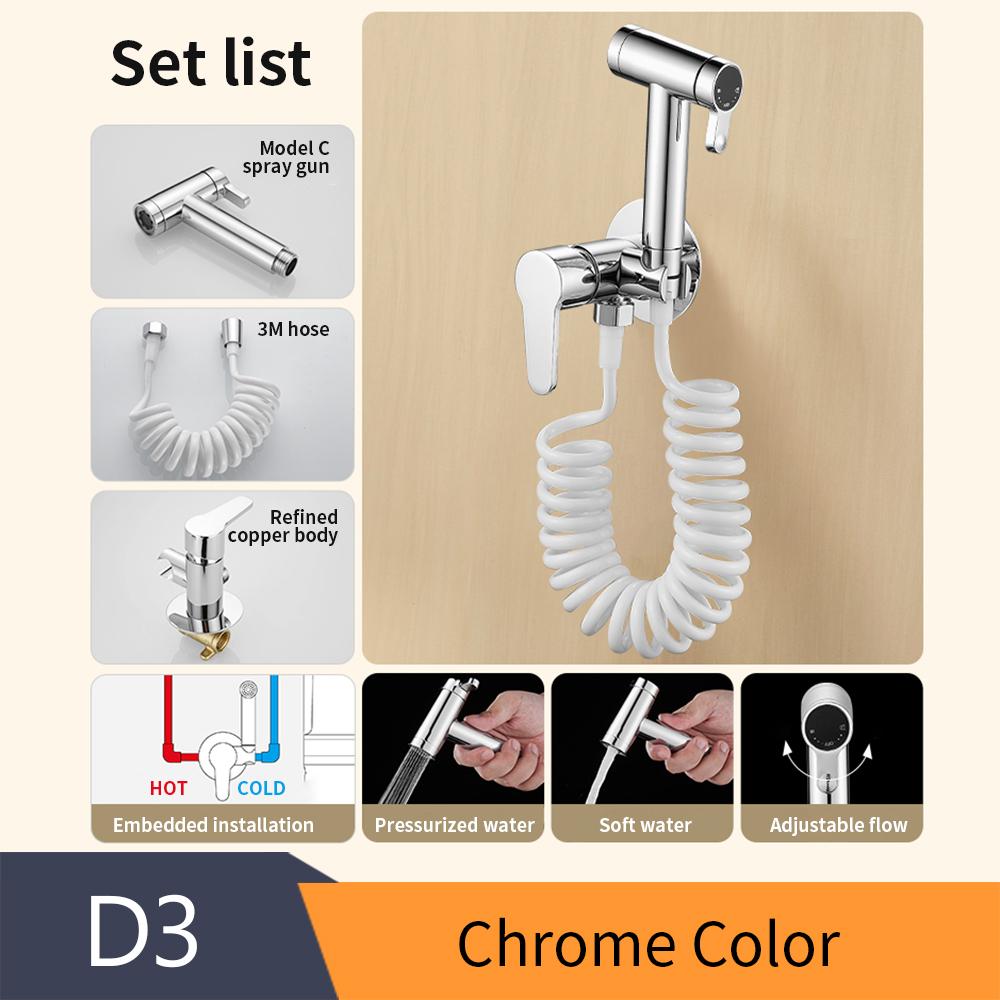Настенный латунный смеситель для биде с горячей и холодной водой, водопроводный кран, смеситель для душа, смеситель для биде, окрашенный в белый цвет 811586