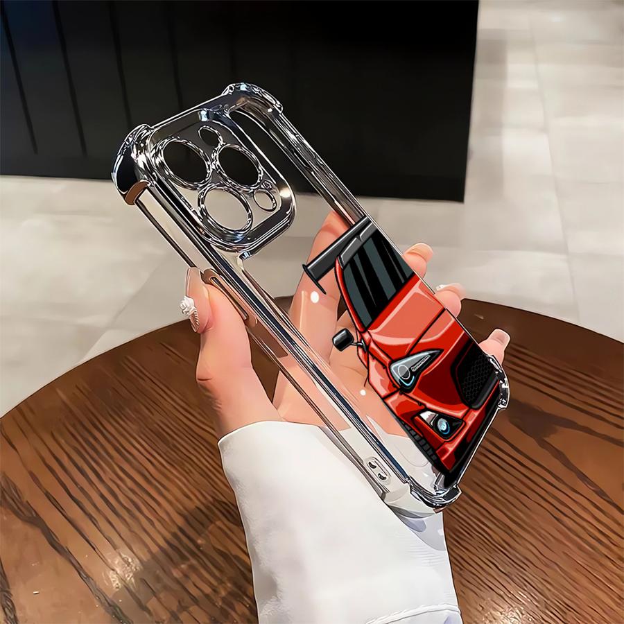Чехол для телефона Apple iPhone 17 Air 13 12 11 Pro Max 16 15 14 Plus 16e Прозрачный чехол Японский JDM Дрифт-автомобиль