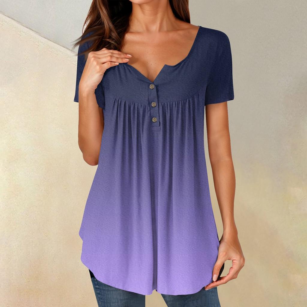 Женские туники, топы, нарядные, повседневные, летние, рубашки с коротким рукавом, свободный крой, плиссированный топ в стиле бохо