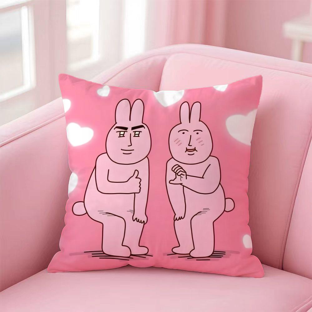Hot mmy friend rabbitful Cushion Cover Premium SkinFriendly Pillow Case MultiPurpose for Home Office Travel