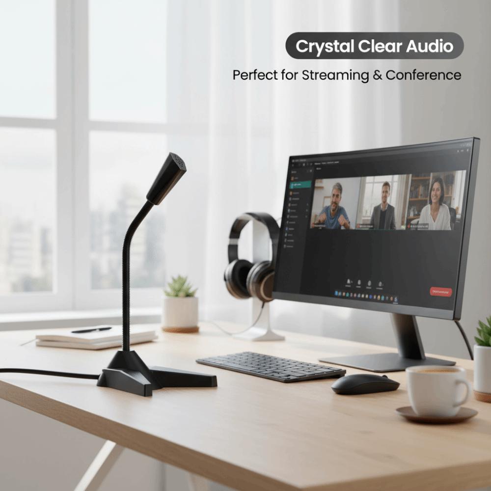 Mini Microphone Desktop Microphone Noise Cancelling External Mic Computer Mic Conference