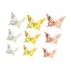12 Pcs 3D Butterfly Wall Decor 3 Sizes Removable Hollow Mural Stickers for Bedroom Living Room Birthday Party Cake