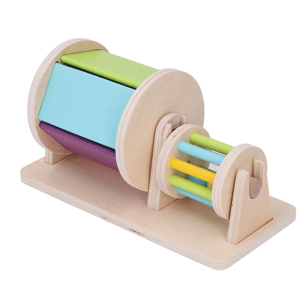 Деревянный барабанчик для обучения цвету, сенсорная игрушка для обучения цвету, обучающая игрушка для детей